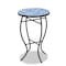 Baxton Studio Gaenor ModernBlack Metal and Blue Glass Plant Stand 193-12108-ZORO - alternate 4